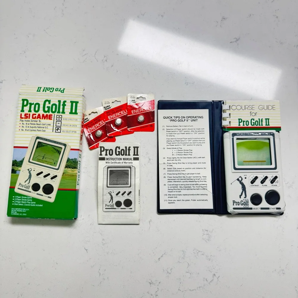 Salem Trading Pro Golf II LSI Handheld Game White Vintage 1988 Boxed Tested
